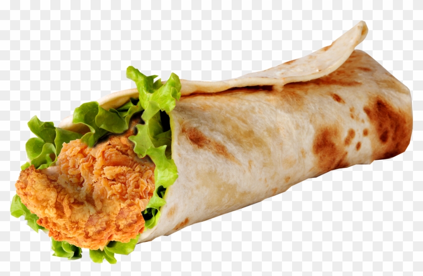 Krispy Chicken Wrap - Chicken Wrap Png Clipart #3529597