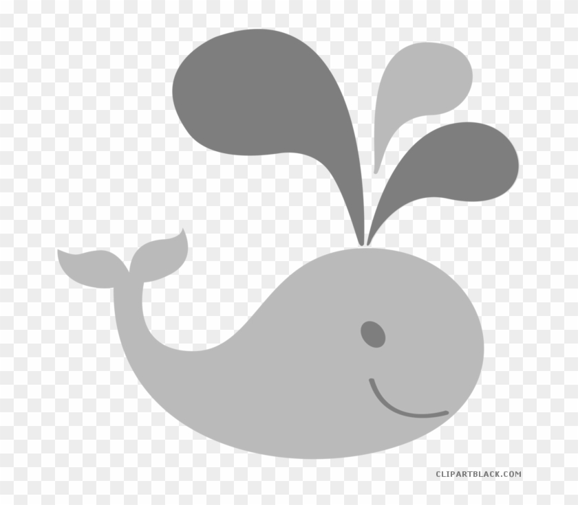 Cute Blue Whale Clipart - Png Download