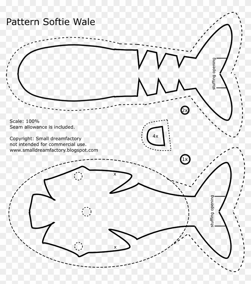 Free Pattern Softie Whale - Whale Doll From Felt Clipart #3529675