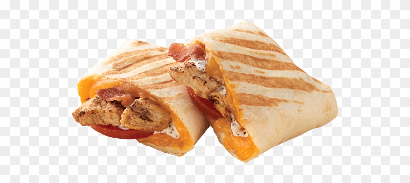 Cheddar, Bacon, Ranch, Chicken Grilled Wrap - Fast Food Clipart