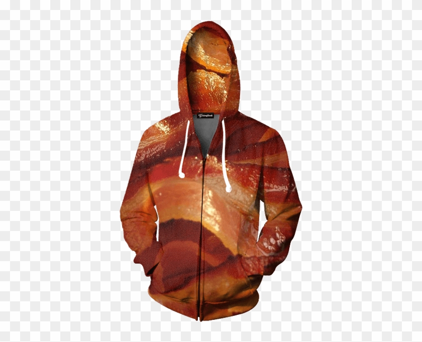 Bacon Strips Zip Up Hoodie - Mosh Victory Records Clipart