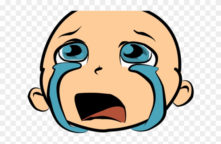 Crying Face Clipart - Crying Baby Face Cartoon - Png Download