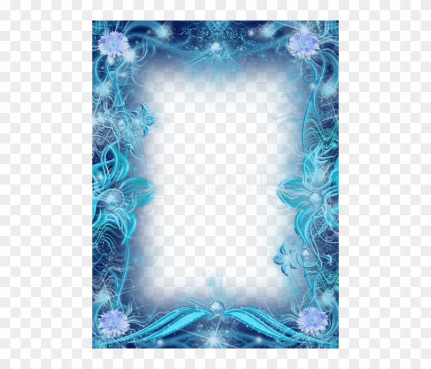 Free Png Best Stock Photos Blue Transparent Photo Frame - Frame Flower Border Design Clipart