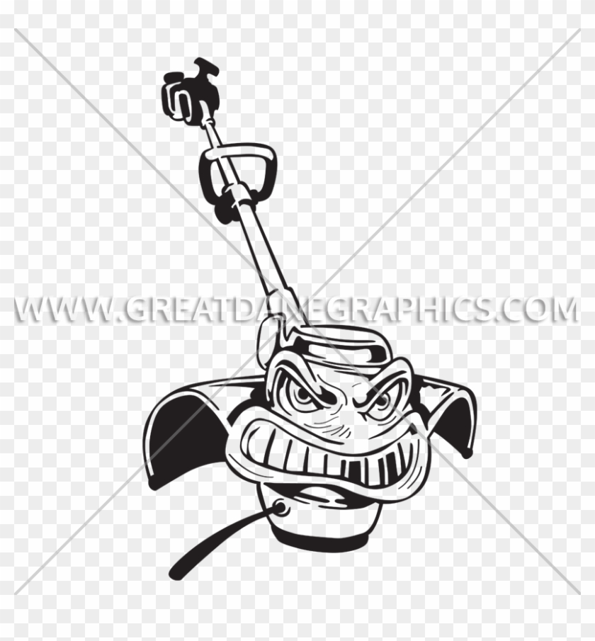 Lawn Mower Clipart Sketch - Weed Eater Clip Art - Png Download #3531105