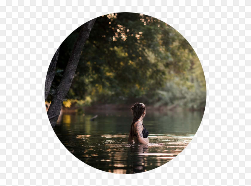 Siren-circle - Woman Swimming In Creek Clipart #3531240