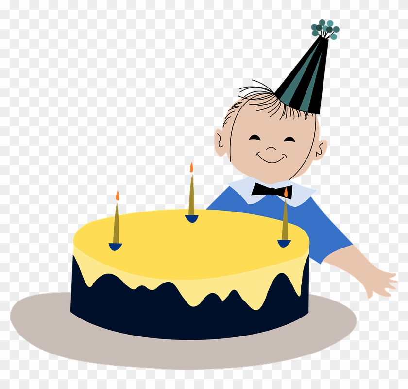 Birthday Boy Cartoon - Doğum Günü Çocuklar Png Clipart