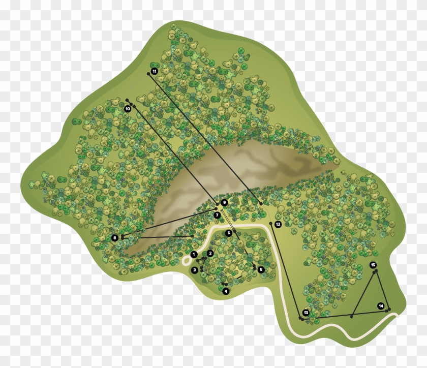 Course Map - Kerfoot Canopy Tour Clipart #3531649