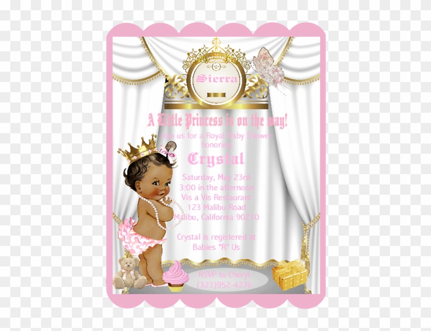 Little Princess African American Keepsake Baby Shower - Picture Frame Clipart