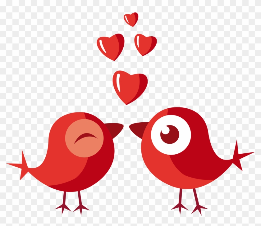 Love Valentines Day Romance Wallpaper - Valentines Day Love Birds Clipart