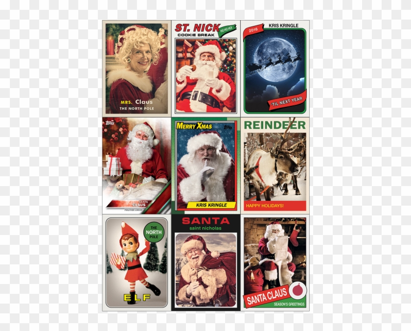 Santa Claus Signs Autographs For Topps And Mrs Christmas Clipart