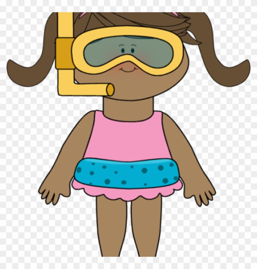 Banner Royalty Free Download Swim Goggles Clipart - Kids Beach Clipart - Png Download