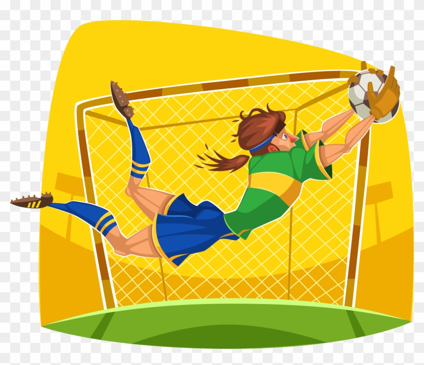 Cartoon Sport Clip Art - Thủ Môn Hoạt Hình - Png Download