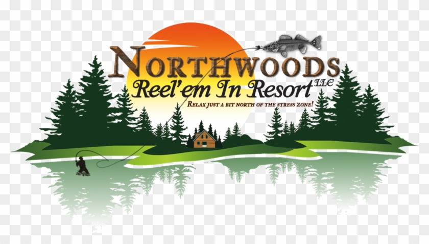 Northwoods Reel'em In Resort - Illustration Clipart