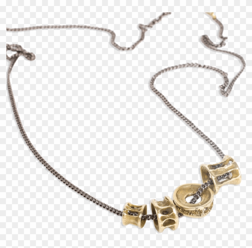 The Ocean Republic Fish Bone Necklace Brass Surfbikini - Necklace Clipart #3535133