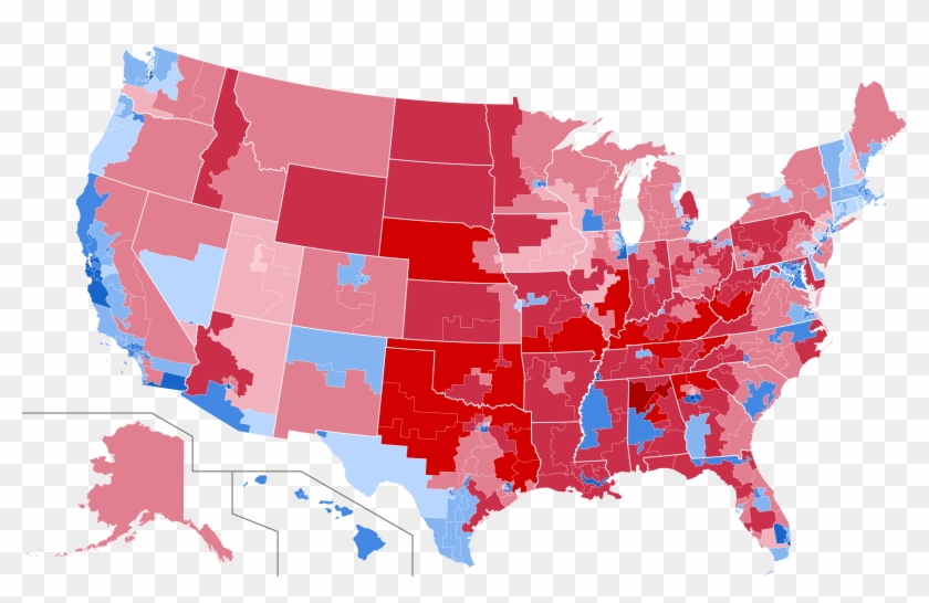 2016 Presidential Election, Results By Congressional - 2016 Election By Congressional District Clipart