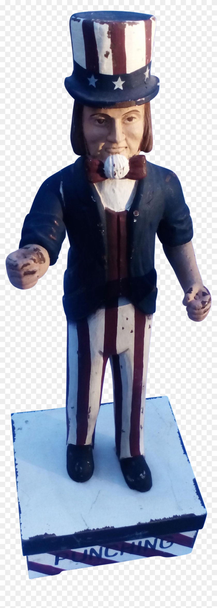 Hand Carved Wooden Uncle Sam On Chairish - Figurine Clipart #3535641