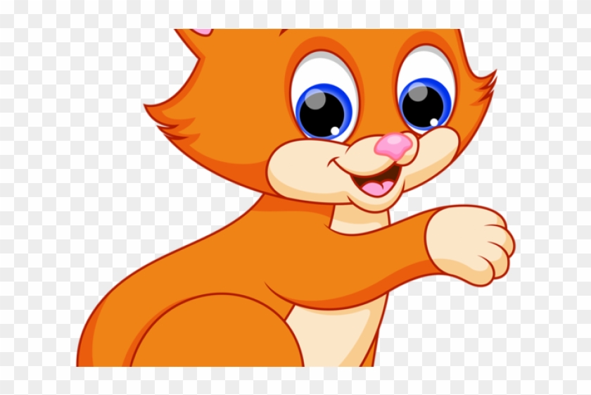 Kittens Clipart Yarn Clip Art - Imagen De Un Gato Animado - Png Download