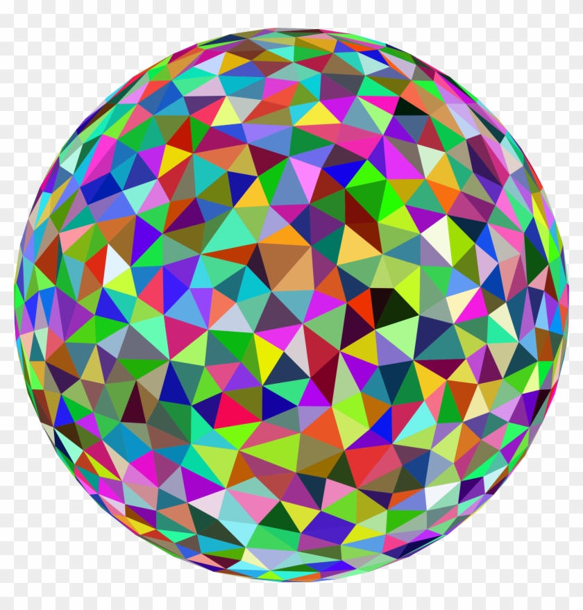 This Free Icons Png Design Of Prismatic Low Poly Sphere - Circle Clipart