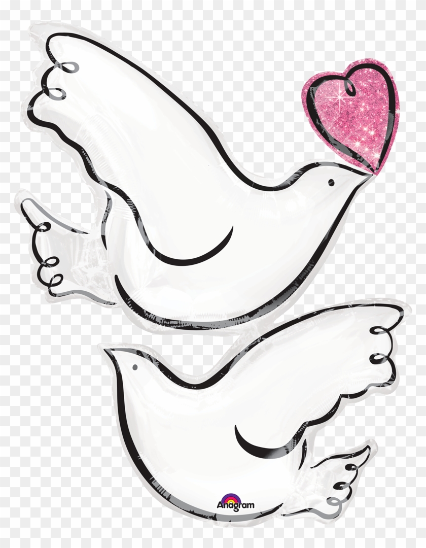 Wedding Doves - Illustration Clipart
