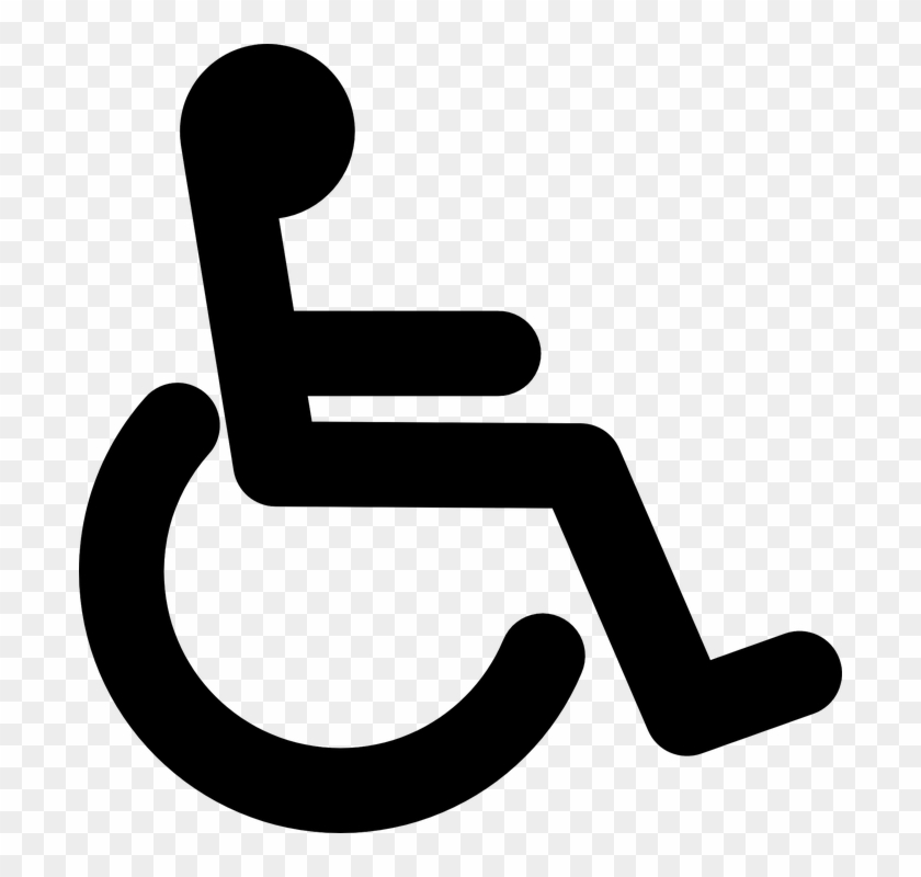 Wheelchair Black Handicap &183 Free Vector Graphic - Wheel Chair Clip Art - Png Download #3537227