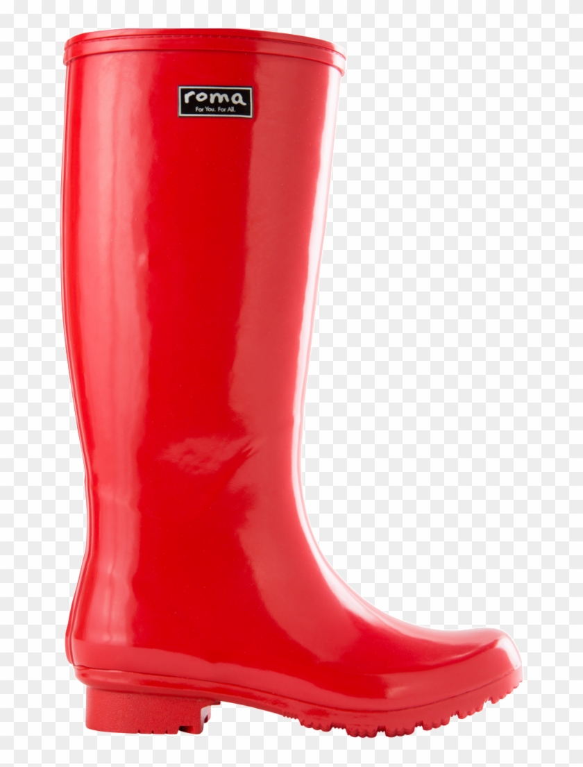 Roma Classic Red - Rain Boot Clipart