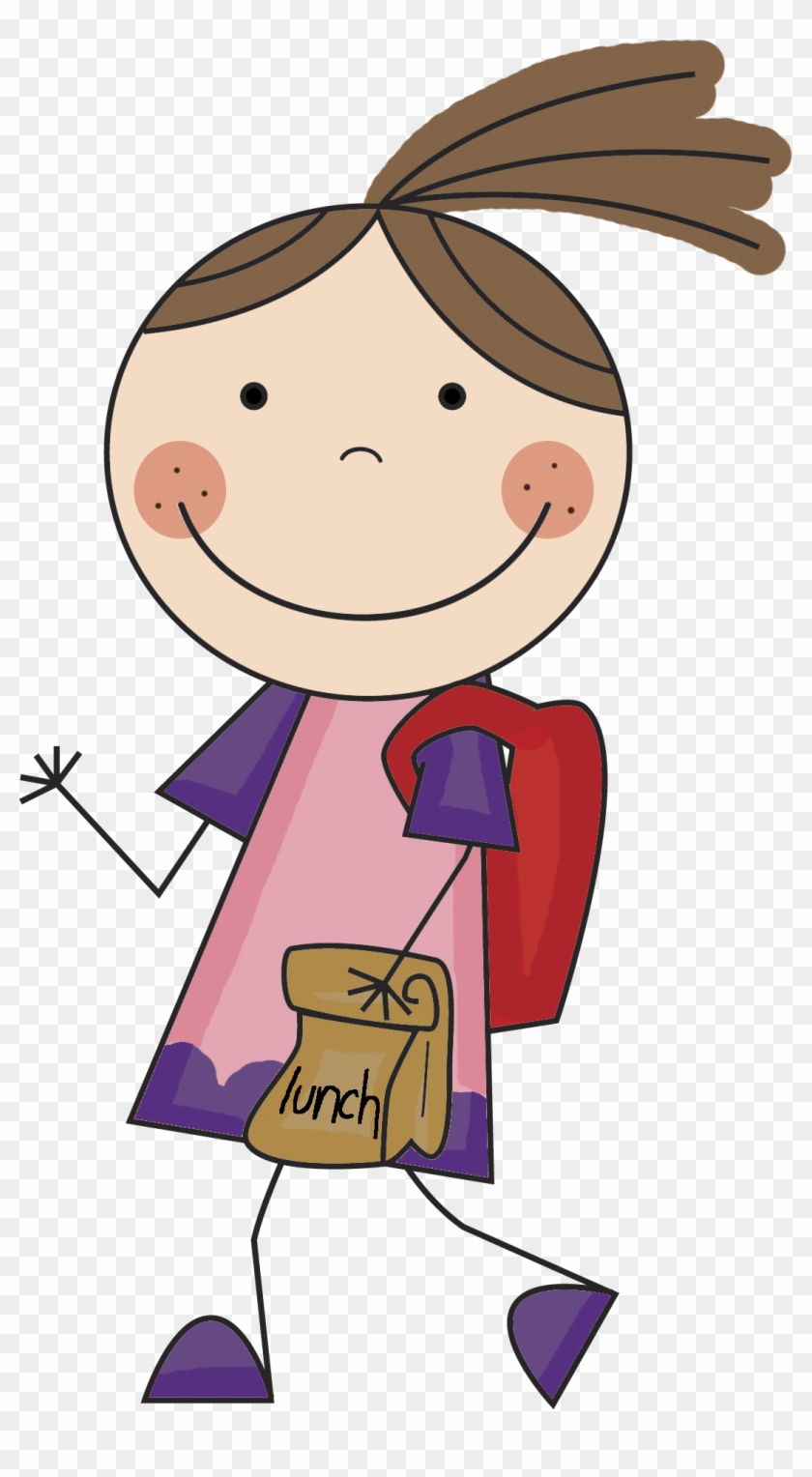 28 Collection Of School Girl Clipart Png - Stick Figure School Clipart Transparent Png