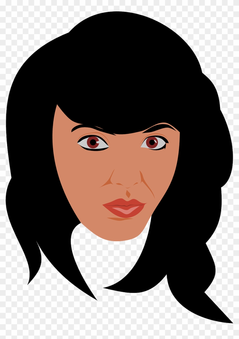 Beauty Brunette Face Girl Head Png Image - Una Cabeza De Mujer Clipart #3537603