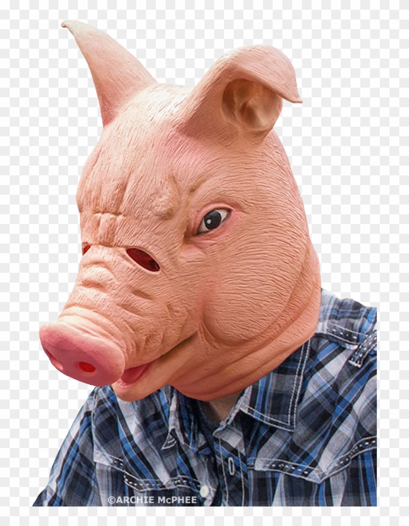 Latex Full Head Mask - Domestic Pig Clipart #3537675