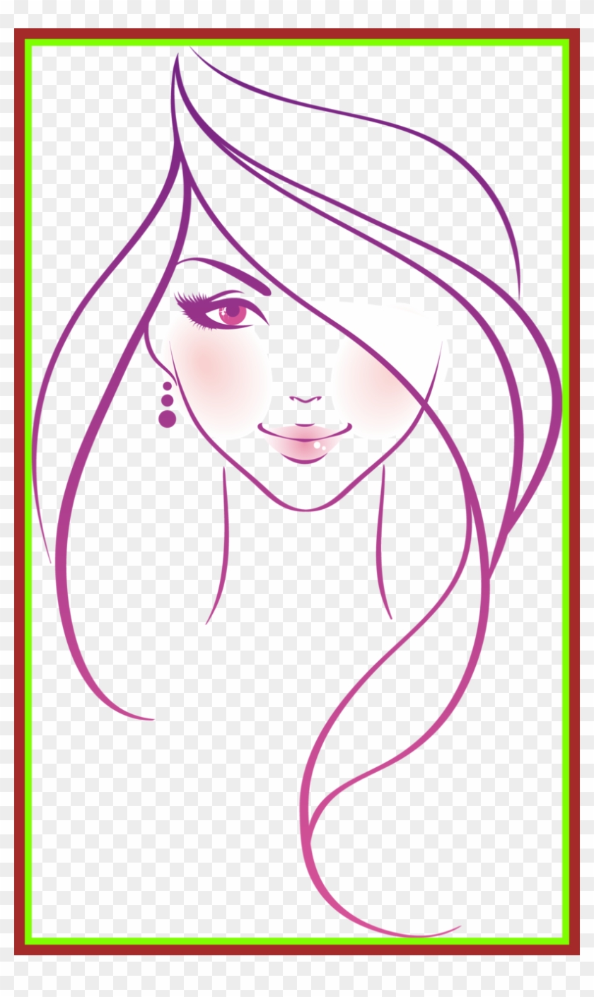 Barbie Drawing Barbie Head Drawing Fascinating Orig - Easy Draw Woman Clipart