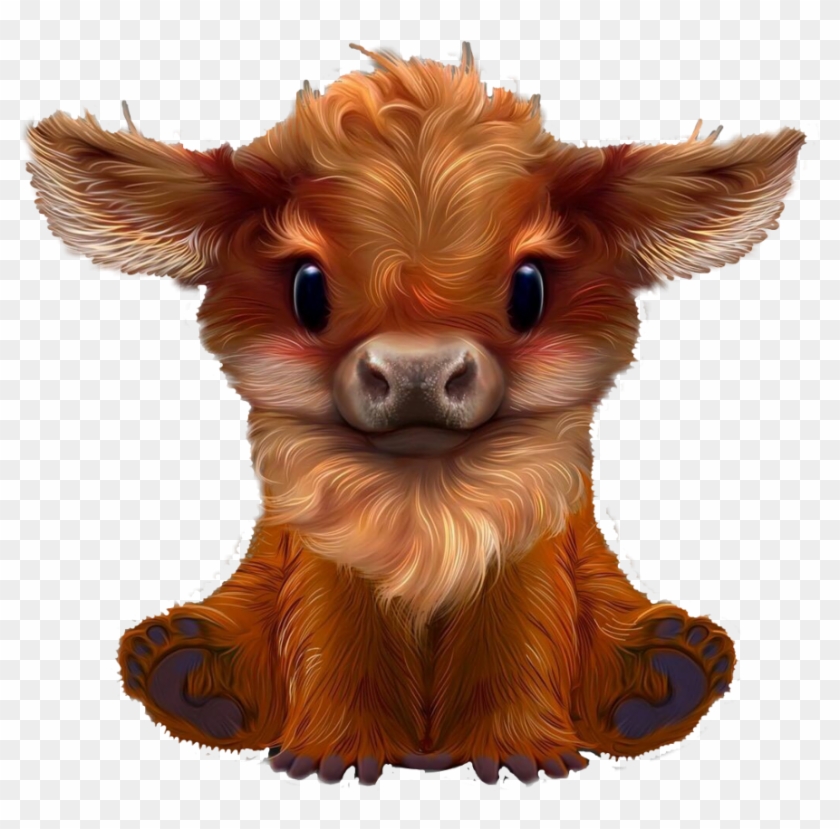 #cow #fluffy #baby #calf #love2edit - Fluffy Baby Cow Clipart #3538307