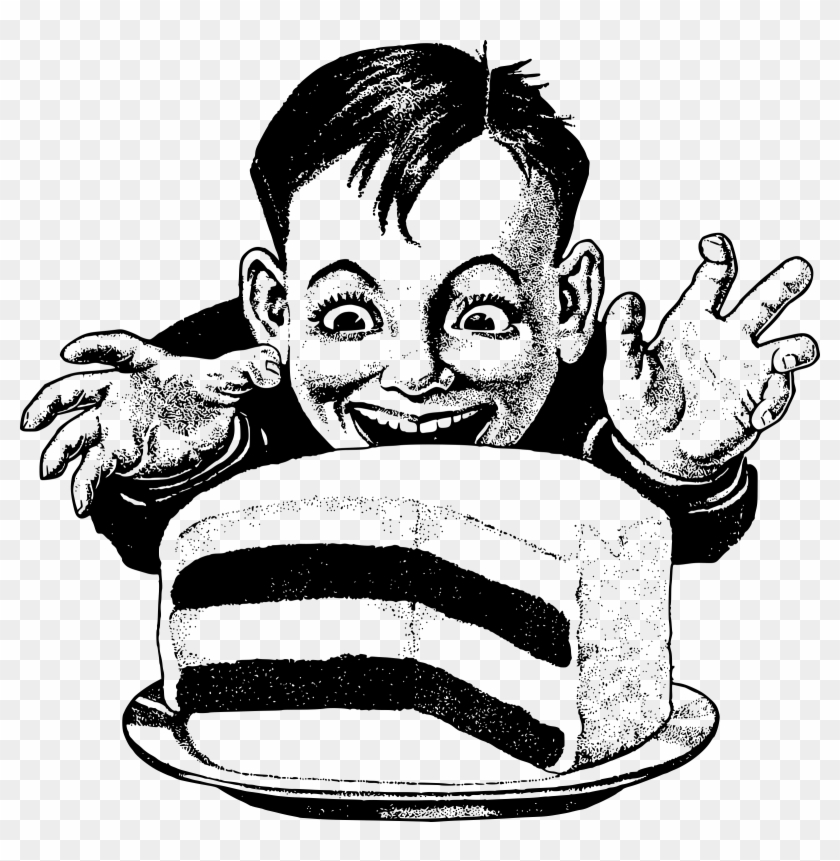 Kid Eating Cake Clipart - Eating Cake Clipart Png Transparent Png #3538478
