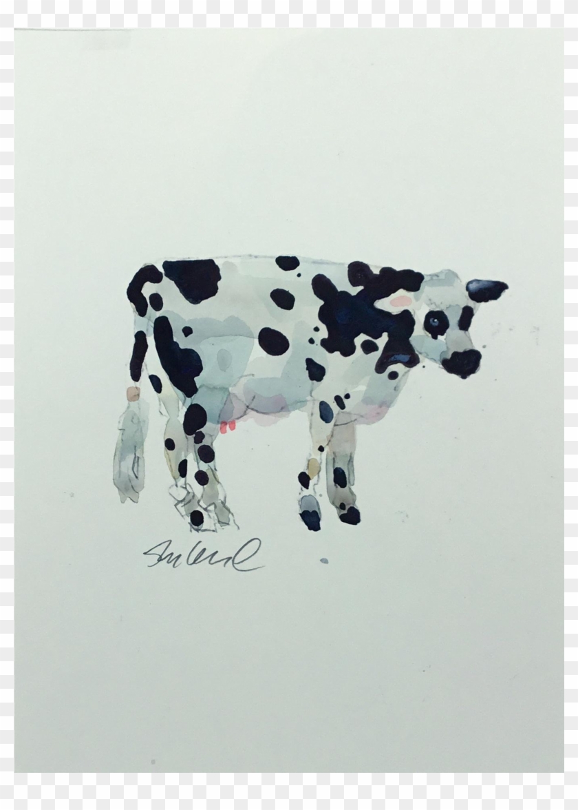 Drawing Cow Watercolor - Visual Arts Clipart #3538952
