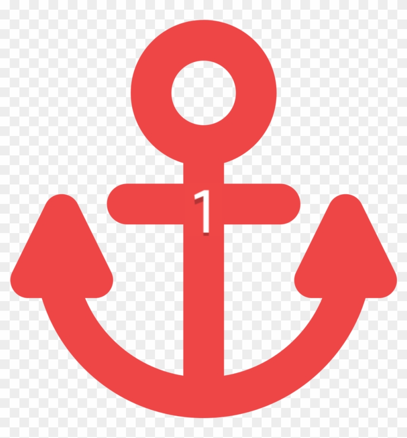 Pinged Anchor Red - Circle Clipart #3539114