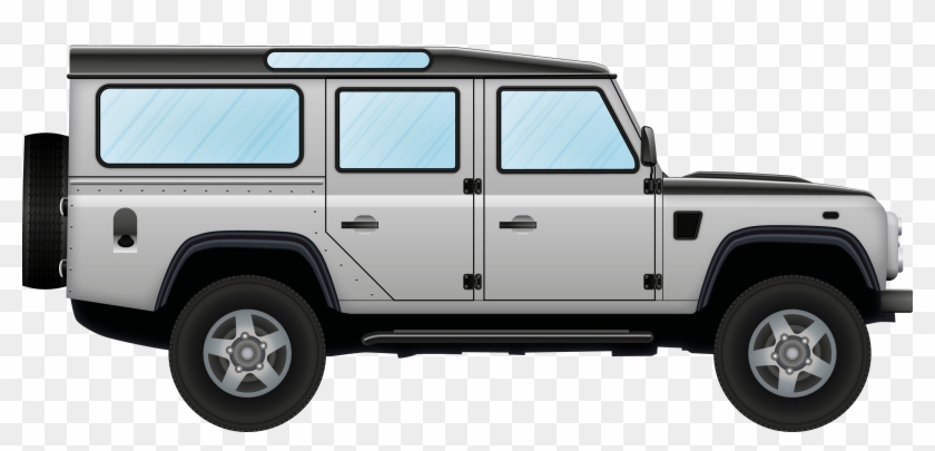 Illustration Of On Off-road Automobile - Land Rover Defender Drawing Clipart #3539746