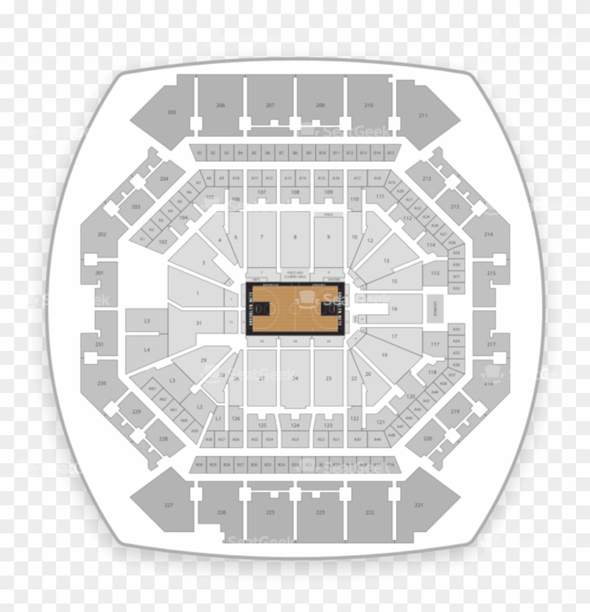 Brooklyn Nets Seating Chart Map Seatgeek - Time Warner Cable Arena Seating Clipart