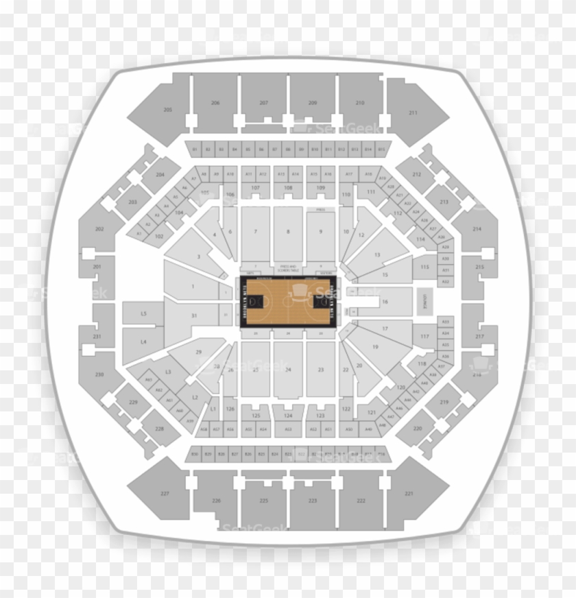 Brooklyn Nets Seating Chart Map Seatgeek - Time Warner Cable Arena Seating Clipart #3541706