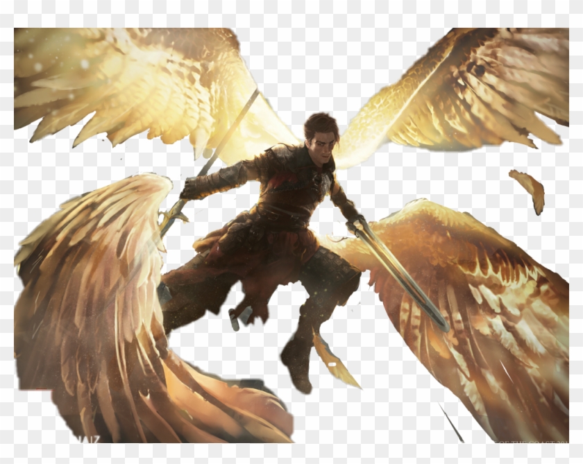 #angel #cool #wings #warrior - Angelic Battle Clipart