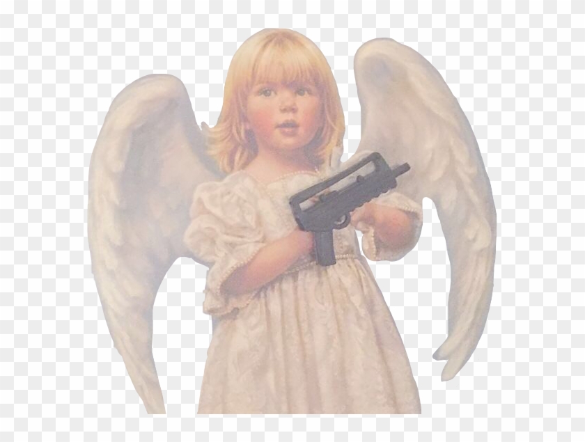 Clip Download Pastel Gun Interesting Art Dreamy Edgy - Angel With Gun Png Transparent Png #3542646