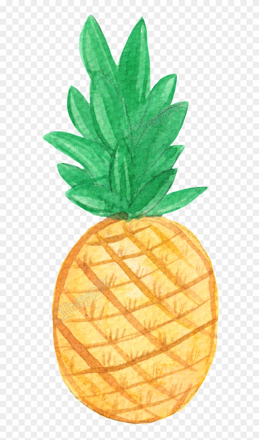 Graphic Library Download Hand Painted Watercolor And - Hello Pineapple Clipart