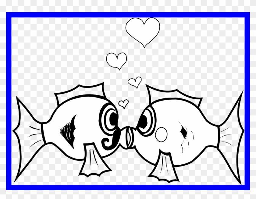Vector Download Appealing Fried Station For Trends - Cartoon Fishes Kissing Clipart