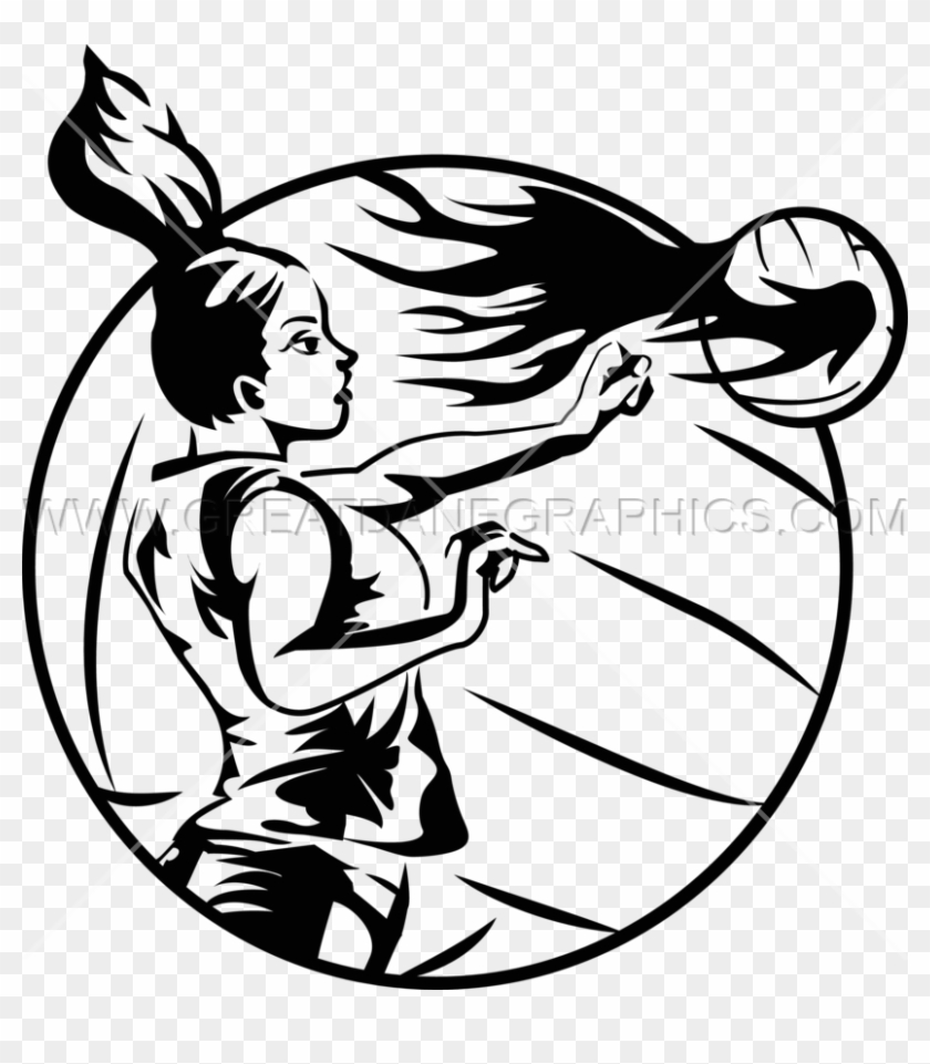 Drawing Sports Fire - Volleyball On Fire Png Clipart
