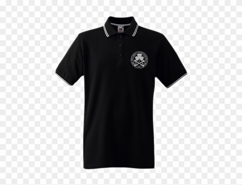 Logo Black/white - Black Polo Shirt With White Collar Clipart #3544013