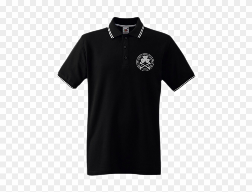 Logo Black/white - Black Polo Shirt With White Collar Clipart