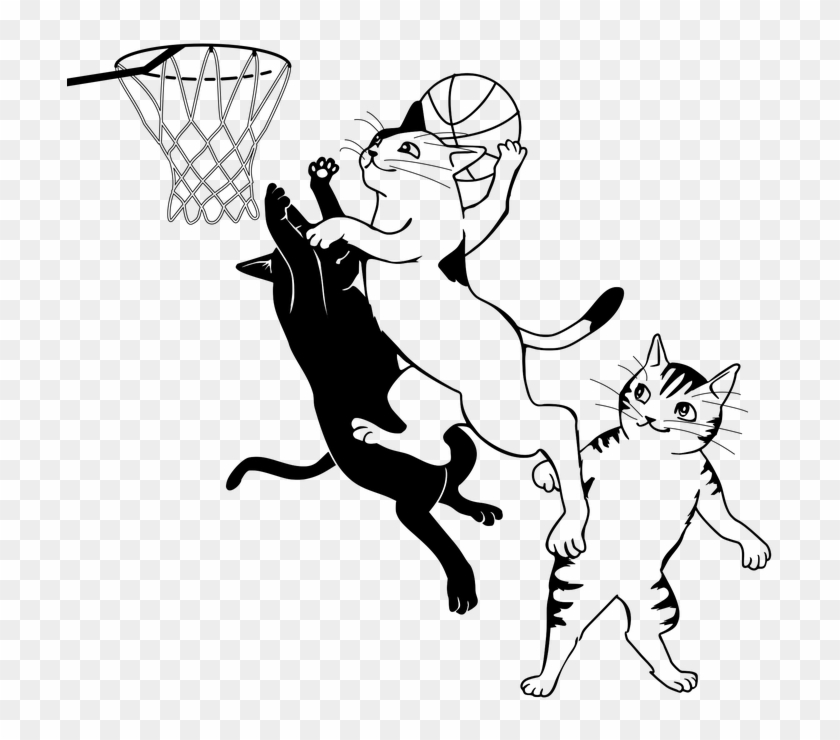 Cat Playing A Sport Drawing Clipart