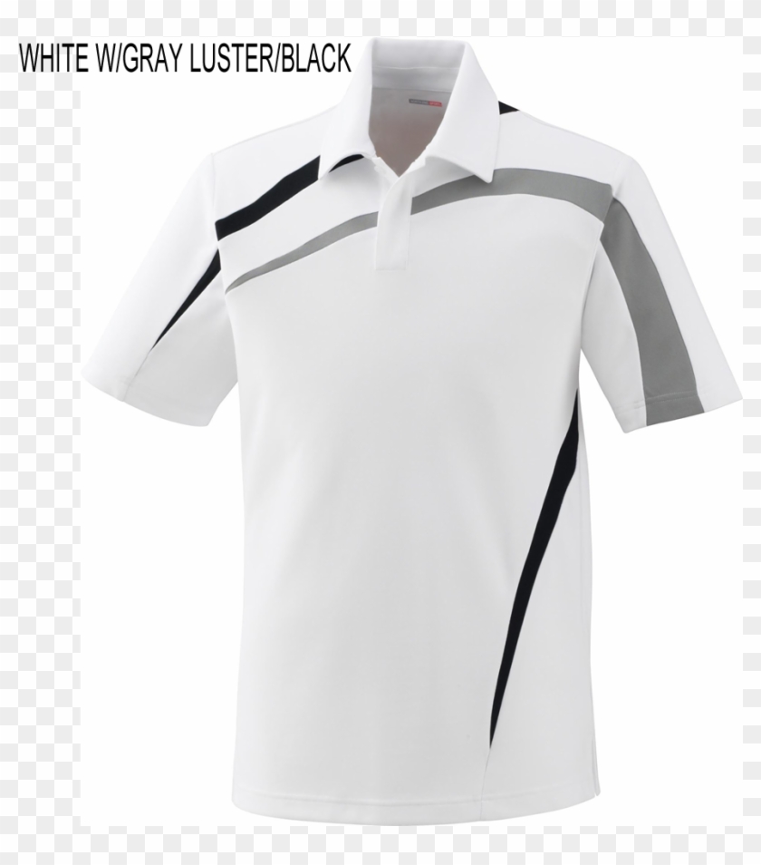 White W/gray Luster/black - Ash Colour T Shirt With Collar Clipart