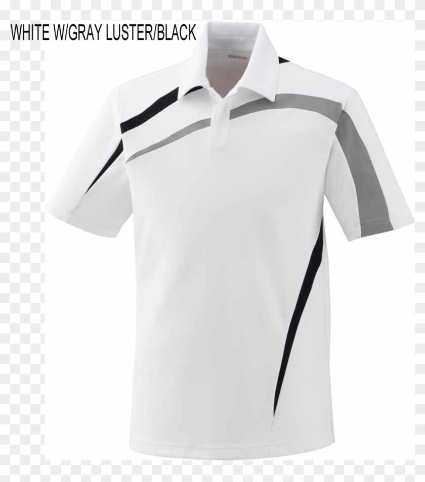 White W/gray Luster/black - Ash Colour T Shirt With Collar Clipart #3544409