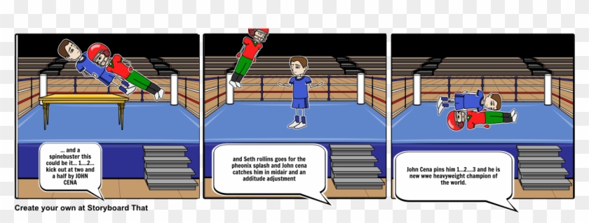 Wwe Title Match - Cartoon Clipart