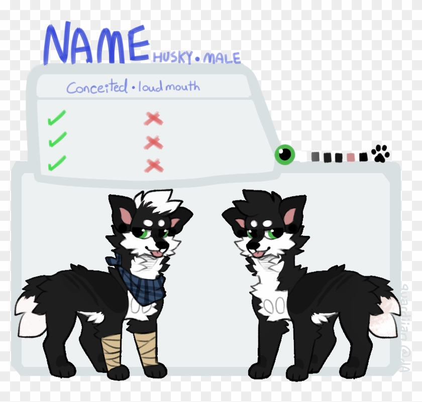 Husky Adopt [ ] - Cartoon Clipart #3544869