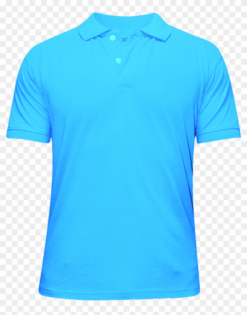 Lightblue Polo Shirt Front - Nike Dri Fit Men Shirt Clipart