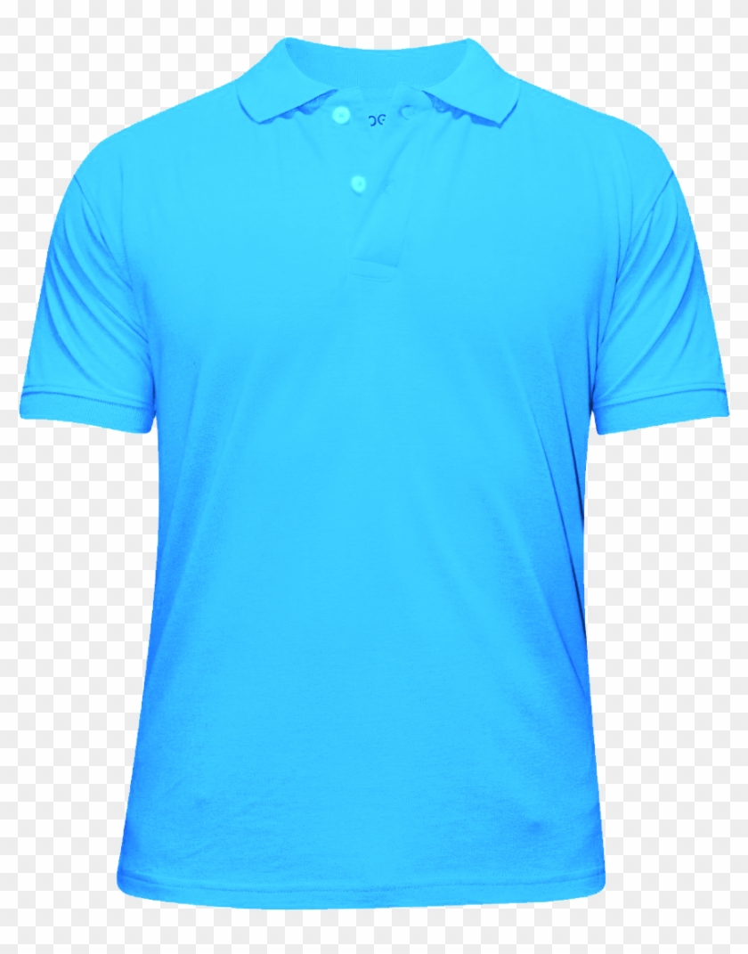 Lightblue Polo Shirt Front - Nike Dri Fit Men Shirt Clipart #3545419